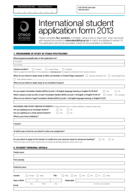 International Student Application Form