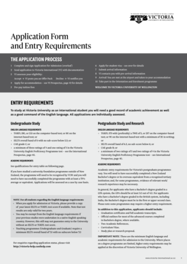 Victoria University International Student Application Form