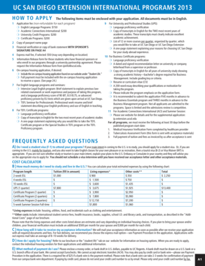 UC San Diego Extension International Programs Application