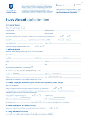 Study Abroad Application Form