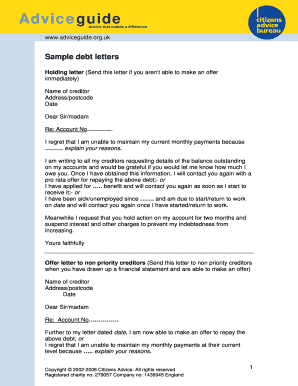 Debt Letter Templates