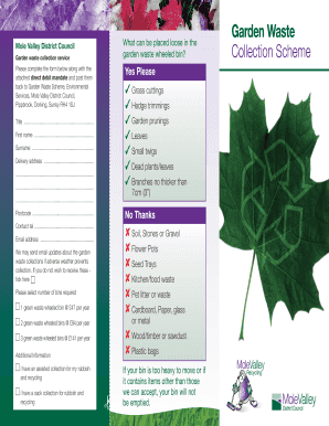 Garden Waste Collection Form