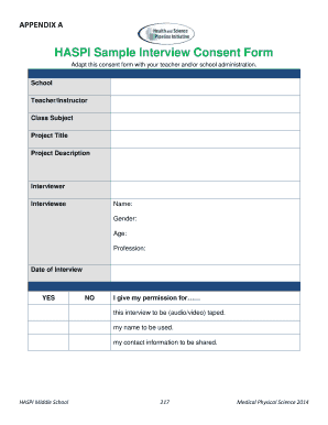 Consent form fill up - APPENDIX A - HASPI Sample Interview Consent Form.pdf - haspi