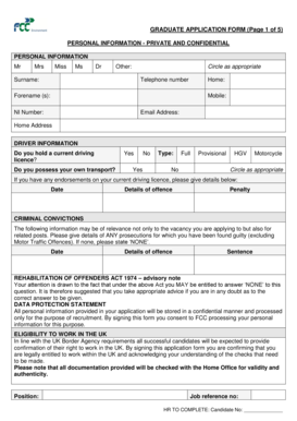 Graduate Application Form