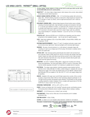 Patriot Small LED Area Light Order Form