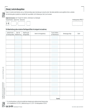 Geb 2b Aufschreibungslisten