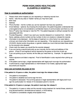 Authorization for Use and Disclosure of Protected Health Information