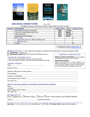 AEE Book Order Form