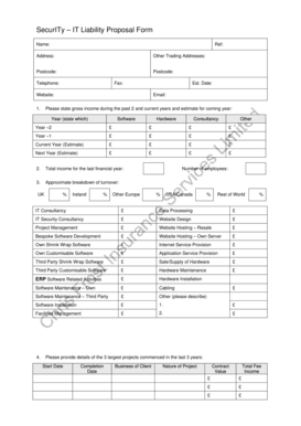 IT Liability Proposal Form
