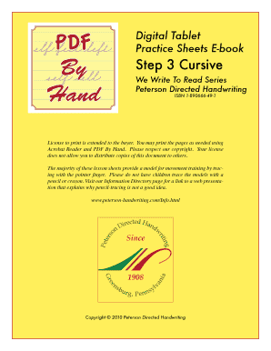 Peterson Directed Handwriting Practice Sheets