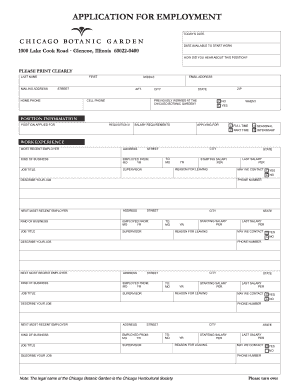Employment Application Form