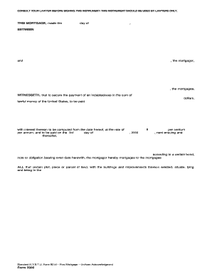 New York Standard First Mortgage Form 8014