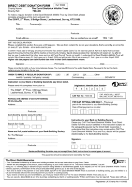 Direct Debit Donation Form
