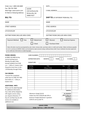 AAVIM Order Form