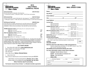 Half-Price Carnival Pack Mail Order Form
