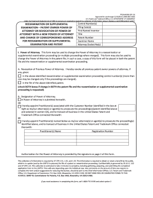 USPTO Power of Attorney and Address Change Form