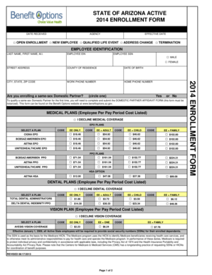 Arizona State Employee Enrollment Form
