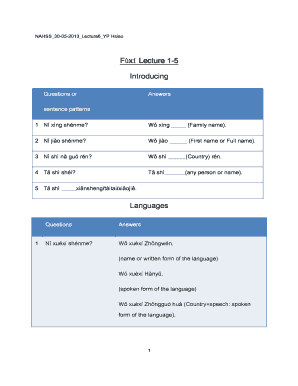 Chinese Language Learning Worksheet