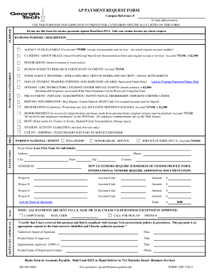 AP Payment Request Form