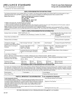 Group Life Accelerated Benefit Claim Form