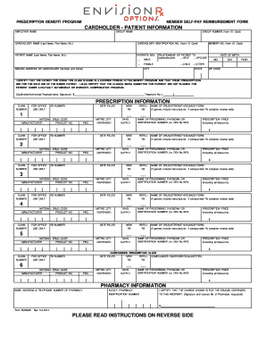 Prescription Benefit Program Reimbursement Form