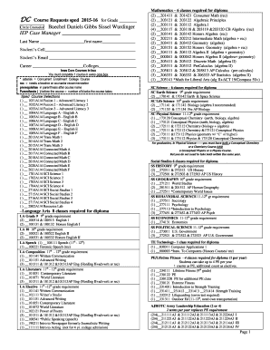 High School Course Request Form