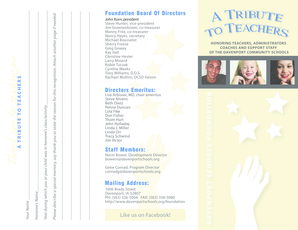 Tribute to Teachers Form