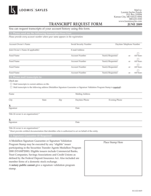Transcript Request Form