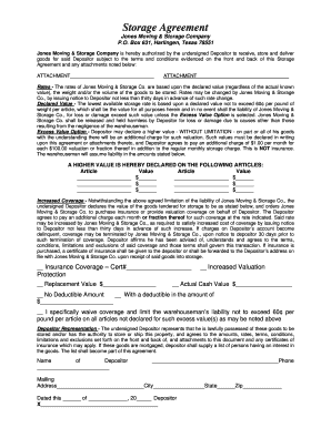 Storage Agreement