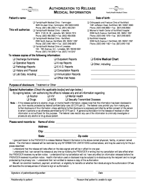 Authorization to Release Medical Information
