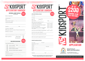 KidSport Application Voucher