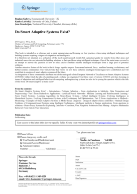 Smart Adaptive Systems Book Order Form