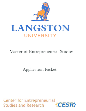 Langston University Graduate Application Form