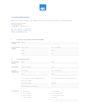 SCHADENMELDUNG