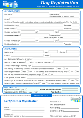 Dog Registration Application