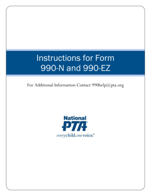 Form 990-N and 990-EZ Instructions