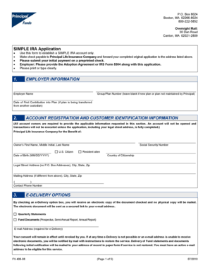SIMPLE IRA Application Form