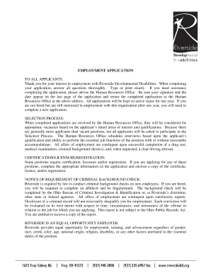 Employment Application Form