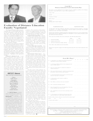 Distance Education Course Interaction Plan