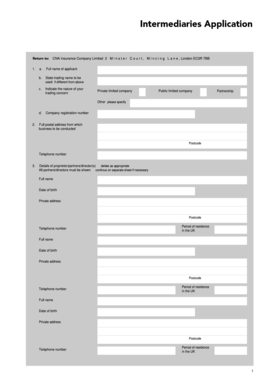 Intermediaries Application Form