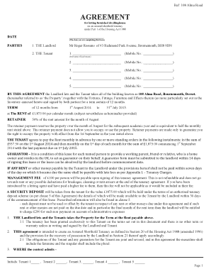 UK Assured Shorthold Tenancy Agreement