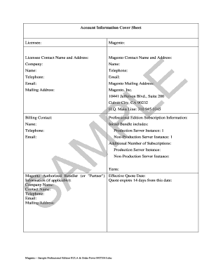 Magento Professional Edition EULA & Order Form