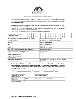 Tenant Application Form
