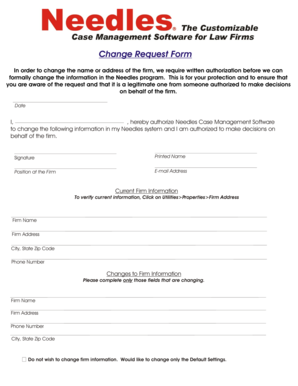 Change Request Form