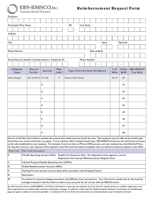 Reimbursement Request Form