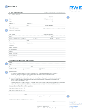 Power of Attorney for Commodity Supplier Change