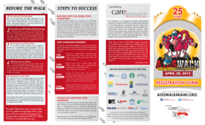 AIDS Walk Miami Registration Form