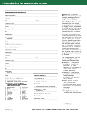 Prescription Drug Order Form