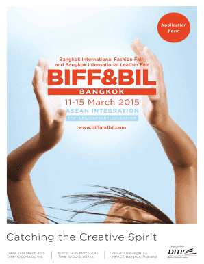 BIFF&BIL 2015 Application Form