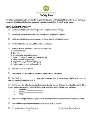 Domestic Violence Safety Plan